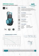Kaysu SPD750-A Plastik Gövdeli Kirli Su Dalgıç Pompası 1 H