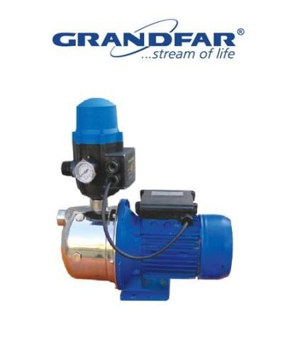 Grandfar AUTO-JetS 100-Hidro 1Hp 220V Paslanmaz Çelik Pompalı ve Hidromatlı Paket Hidrofor